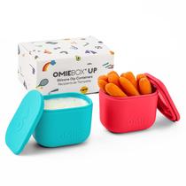 Recipientes Dips OmieBox UP à prova de vazamentos de 130 ml, 2 pacotes de silicone