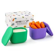 Recipientes Dips OmieBox UP à prova de vazamentos de 130 ml, 2 pacotes de silicone