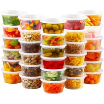 Recipientes para alimentos AOZITA 32 conjuntos de 350 ml de delicatessen de plástico com tampas Recipientes para alimentos AOZITA 32 conjuntos de 350 ml de delicatessen de plástico com tampas
