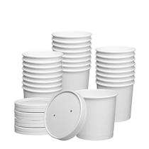 Recipientes para alimentos GUSTO 350ml, papel branco de 25 unidades com tampas ventiladas Recipientes para alimentos GUSTO 350ml, papel branco de 25 unidades com tampas ventiladas