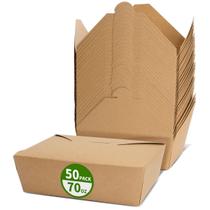 Recipientes para alimentos para viagem AICHEF 50 Pack 2.07L - Kraft Brown Recipientes para alimentos para viagem AICHEF 50 Pack 2.07L - Kraft Brown