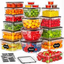 Recipientes para armazenamento de alimentos TOPCHASE 42 peças, livres de BPA e à prova de vazamentos Recipientes para armazenamento de alimentos TOPCHASE 42 peças, livres de BPA e à prova de vazamentos