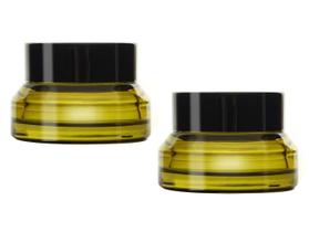 Recipientes para frascos de cosméticos QUUPY 15ml/30ml de vidro verde mate x2 Recipientes para frascos de cosméticos QUUPY 15ml/30ml de vidro verde mate x2