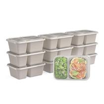 Recipientes para lanches Bentgo Prep, 2 compartimentos, 10 bandejas e 10 tampas Recipientes para lanches Bentgo Prep, 2 compartimentos, 10 bandejas e 10 tampas