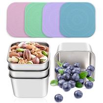 Recipientes para lanches em aço inoxidável Haldane 180mL para crianças x4