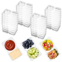 Recipientes para lanches VTMCUI 20 PCS com 2 compartimentos, à prova de vazamentos Recipientes para lanches VTMCUI 20 PCS com 2 compartimentos, à prova de vazamentos