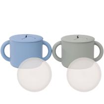 Recipientes para lanches WeeSprout Food Grade Silicone, conjunto de 2