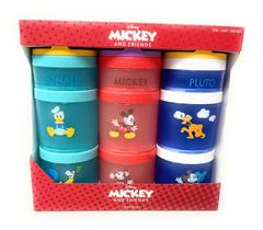 Recipientes para lanches Whiskware Mickey and Friends, pacote com 3 unidades para crianças Recipientes para lanches Whiskware Mickey and Friends, pacote com 3 unidades para crianças