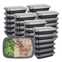 Recipientes para preparação de alimentos IUMÉ 24 onças (700 mL) com tampas, pacote x50 Recipientes para preparação de alimentos IUMÉ 24 onças (700 mL) com tampas, pacote x50