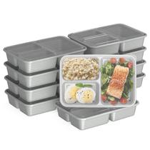 Recipientes para preparação de refeições Bentgo Prep, 20 peças de prata sem BPA Recipientes para preparação de refeições Bentgo Prep, 20 peças de prata sem BPA