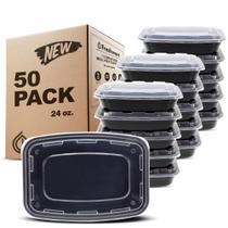Recipientes para preparação de refeições Freshware, 1 compartimento, pacote com 50, 700 ml
