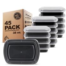 Recipientes para preparação de refeições: Freshware, 1 compartimento, pacote de 45, 1125 ml