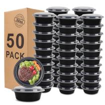 Recipientes para preparação de refeições WGCC 32 onças com tampas - pacote com 50