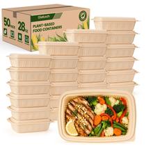 Recipientes para preparo de refeições Glotoch Express 28 oz, pacote com 50