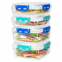 Recipientes para sanduíches Freshmage 100% herméticos sem BPA x4 Recipientes para sanduíches Freshmage 100% herméticos sem BPA x4