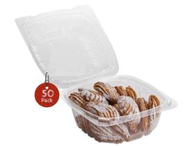 Recipientes para sobremesas de plástico descartável Smygoods 6x6x3cm, pacote com 50