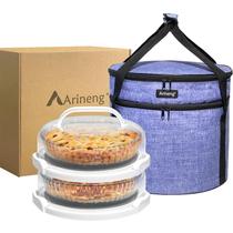 Recipientes para Tortas Arineng (2 Unidades) - com Tampas e Alças - Livre de BPA Recipientes para Tortas Arineng (2 Unidades) - com Tampas e Alças - Livre de BPA