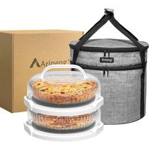 Recipientes para tortas Arineng, pacote com 2 tampas, alças e sacos isolados Recipientes para tortas Arineng, pacote com 2 tampas, alças e sacos isolados