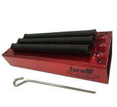 Reco reco profissional torelli aluminio vermelho 3 molas tr 506