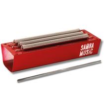 Reco Reco Samba Music Alumínio 3 Molas Vermelho com Baqueta Reco Reco Samba Music Alumínio 3 Molas Vermelho com Baqueta