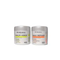 RECONSTRUÇÃO MAX REPAIR 500g + HIDRATAÇÃO DE MAÇÃ VERDE 500G