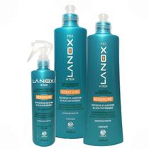 Reconstrutor Kerafilme Lanox Kit 2x1 500ml + Carga De Proteção 300ml Trihair Linha Profissional