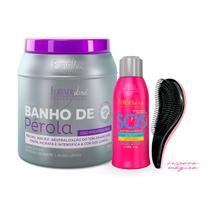 Reconstrutor SOS + Máscara Pérola 1kg Forever Liss +Escova