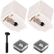Record Needle Replacement, pacote com 2 unidades ATN3600L com escova para AT-LP60X Record Needle Replacement, pacote com 2 unidades ATN3600L com escova para AT-LP60X