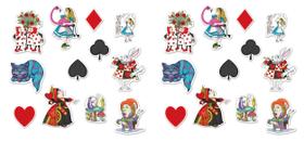 Recortes Beistle Alice no País das Maravilhas 24 peças multicoloridas Recortes Beistle Alice no País das Maravilhas 24 peças multicoloridas