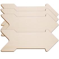 Recortes de madeira em forma de seta AWIZOM 40 x 15 cm (4 unidades)