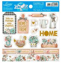 Recortes Die Cuts Ldch-007 Tags Home Sweet Home 15,2x16cm Litoarte