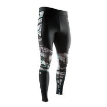 Recovery Tight McDavid Masculino Preto/Hydro Camo Bright Teal