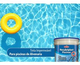 Recubriplast Tinta para Piscina Impermeabilizante Azul Piscina 3,6L