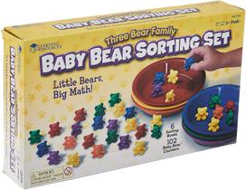 Recursos de aprendizagem Conjunto de classificação de ursos bebê, contando e classificando brinquedos, contadores de ursos bebês, ursos de classificação, 108 peças, idades 3+