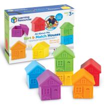 Recursos de aprendizagem de brinquedos All About Me Sorting Houses 12 peças