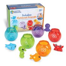 Recursos de aprendizagem de brinquedos Peekaboo Fishbowl Friends 10 peças