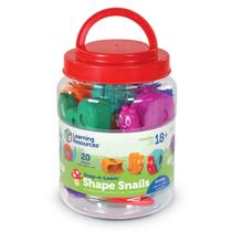 Recursos de aprendizagem de brinquedos Snap-n-Learn Shape Snails 20 peças