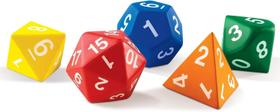 Recursos de Aprendizagem de Dados Poliedricos Jumbo - Para Crianças Acima de 5 Anos Recursos de Aprendizagem de Dados Poliedricos Jumbo - Para Crianças Acima de 5 Anos