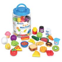 Recursos de aprendizagem do Play Food Set de A a Z Mini Foods Kids