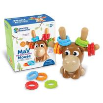 Recursos de aprendizagem Max The Fine Motor Moose, Fine Motor Toy for Toddlers, Ages 2meses +, Multi