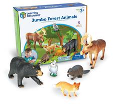 Recursos Didáticos de Pretend Play Animals Jumbo Forest - Para Crianças a Partir de 3 Anos