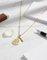 Recursos humanos colar de profissões folheado á ouro 18k