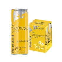 Red Bull Tropical Pack 4 Latas Energético 250ml Sabor Frutas Tropicais