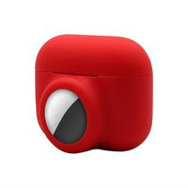 Red Capa protetora Capa de Fone de Ouvido de Silicone para Airtag AirPo - generic