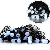 Rede 200 Leds Bolinhas Iluminação Natalina Estática - Branco Frio 127V 1x2M.
