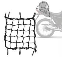Rede Aranha Elástica Preto Com Ganchos Moto Bagageiro E Capacete