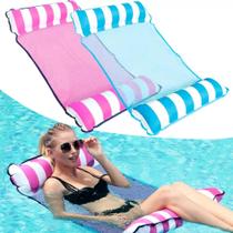 Rede Bóia Flutuante Piscina Cama Inflável Colchão Reclinável Rede Bóia Flutuante Piscina Cama Inflável Colchão Reclinável