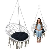 Rede Cadeira Balanço Suspensa Algodao Confortavel Casa Quintal Jardim Varanda Terraço Area Externa Lazer Confortavel Rede Cadeira Balanço Suspensa Algodao Confortavel Casa Quintal Jardim Varanda Terraço Area Externa Lazer Confortavel