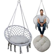 Rede Cadeira Balanço Suspensa Algodao Confortavel Teto Casa Varanda Jardim Quintal Terraço Area Lazer Externa Sacada Rede Cadeira Balanço Suspensa Algodao Confortavel Teto Casa Varanda Jardim Quintal Terraço Area Lazer Externa Sacada