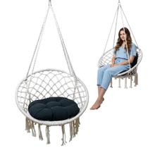 Rede Cadeira Balanço Suspensa Algodao Teto Confortavel Casa Varanda Quintal Jardim Terraço Sacada Area Lazer Rede Cadeira Balanço Suspensa Algodao Teto Confortavel Casa Varanda Quintal Jardim Terraço Sacada Area Lazer